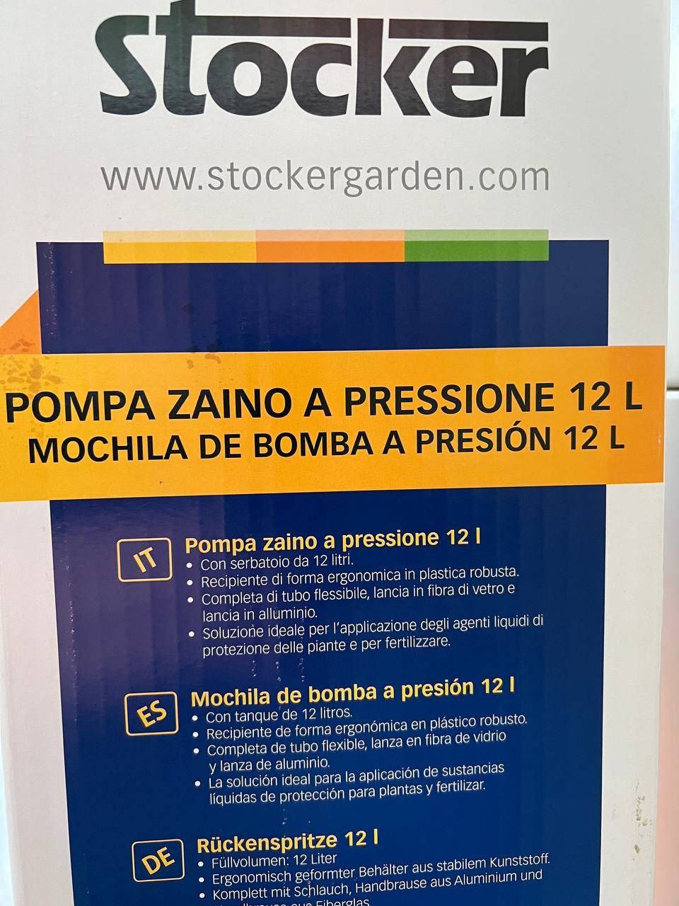 Pompa a Spalla Stocker 12 L