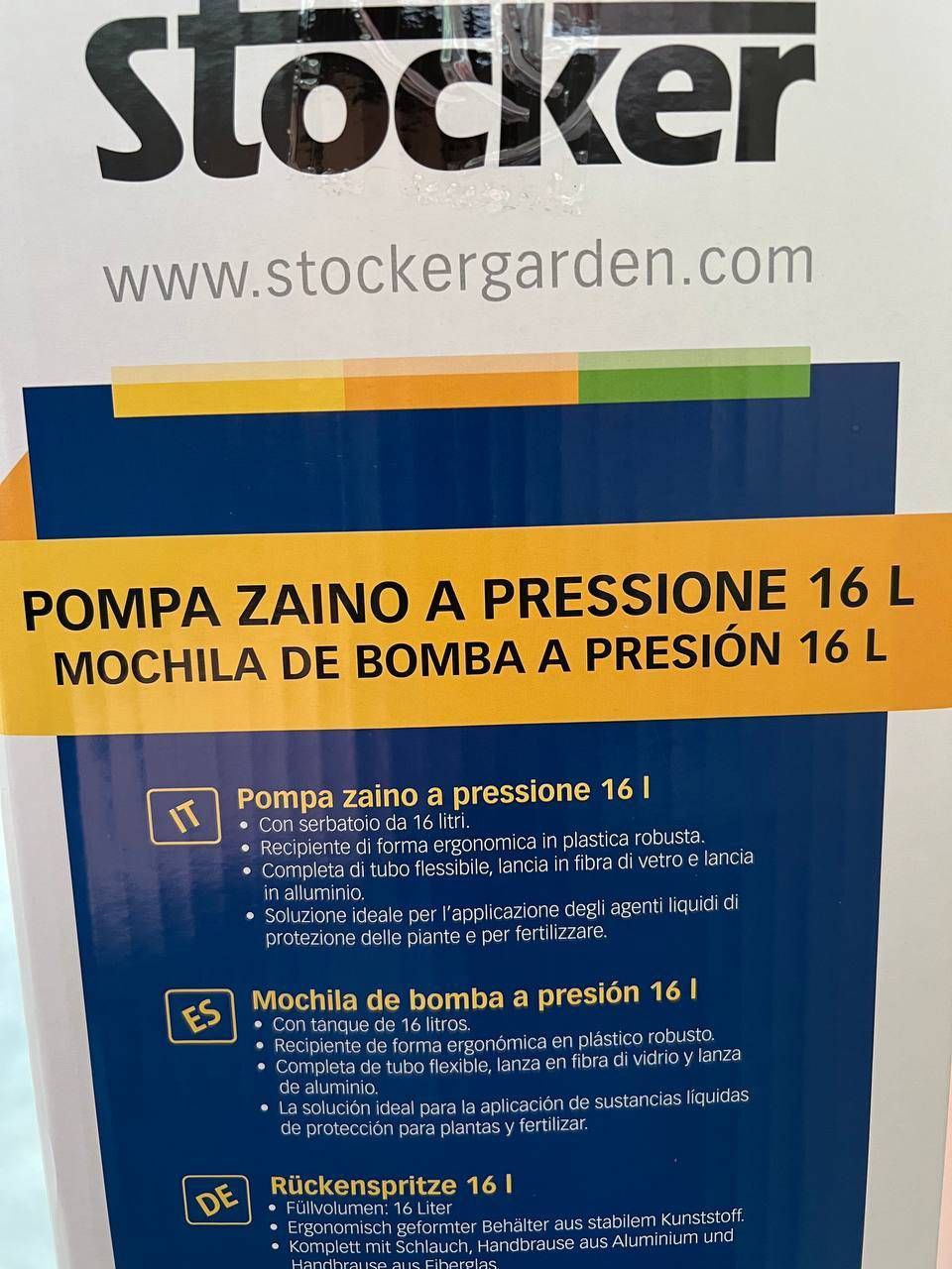 Pompa a Spalla Stocker 16 L